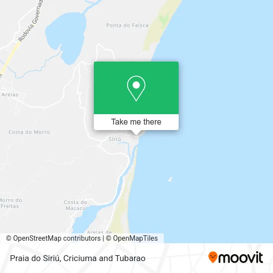 Praia do Siriú map