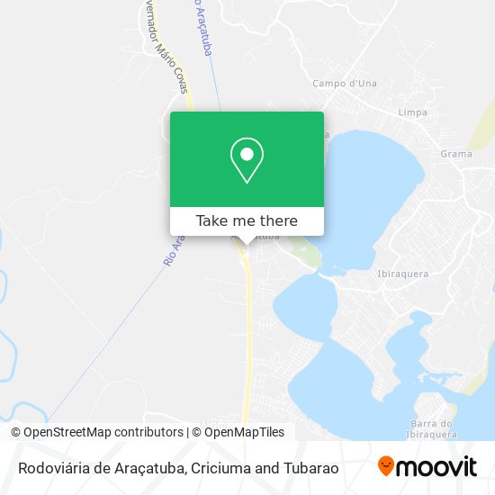 Rodoviária de Araçatuba map
