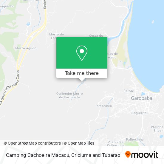 Camping Cachoeira Macacu map