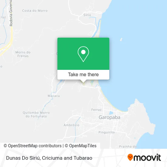 Dunas Do Siriú map