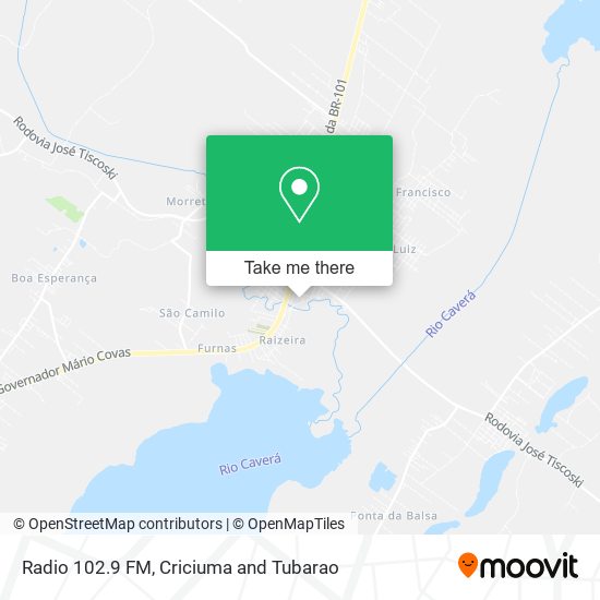 Radio 102.9 FM map