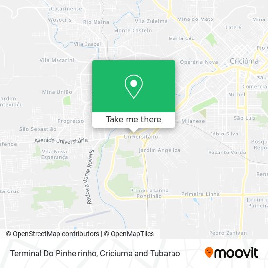 Terminal Do Pinheirinho map