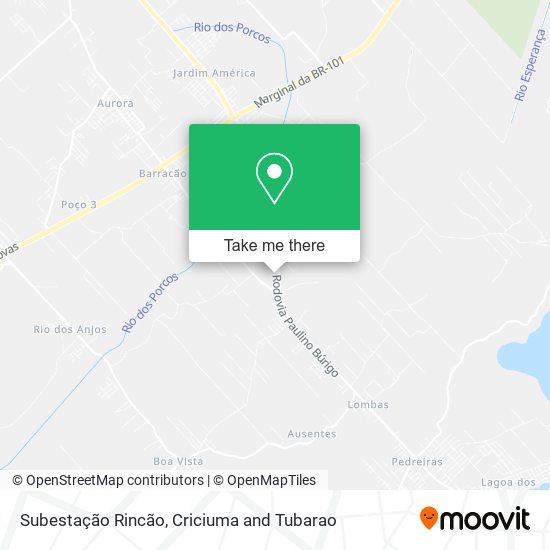 Subestação Rincão map