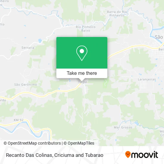 Recanto Das Colinas map