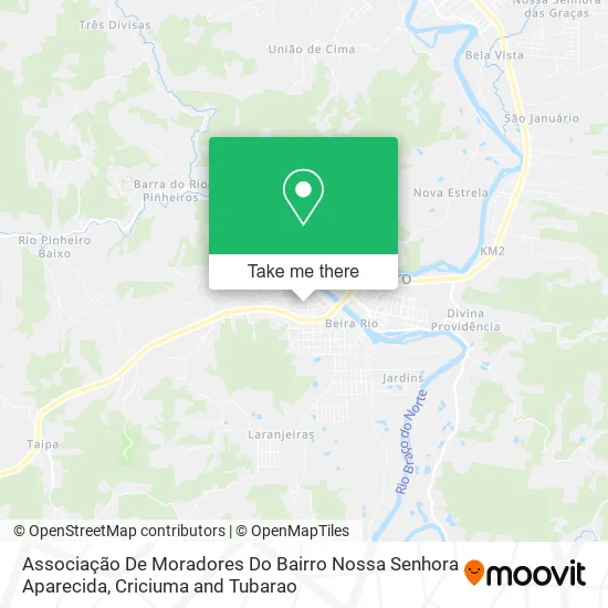 Mapa Associação De Moradores Do Bairro Nossa Senhora Aparecida