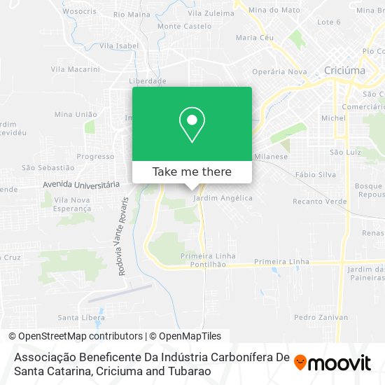 Associação Beneficente Da Indústria Carbonífera De Santa Catarina map