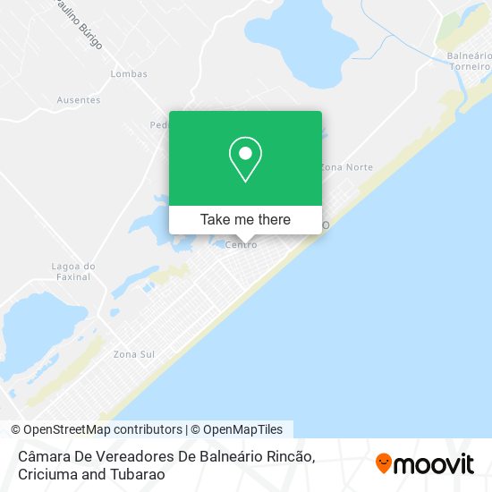 Câmara De Vereadores De Balneário Rincão map
