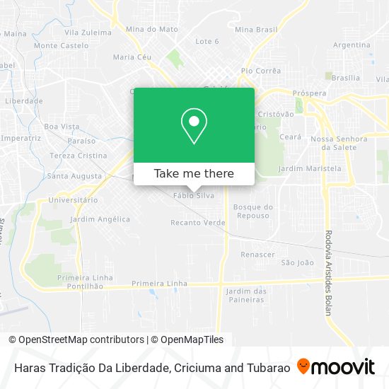 Haras Tradição Da Liberdade map
