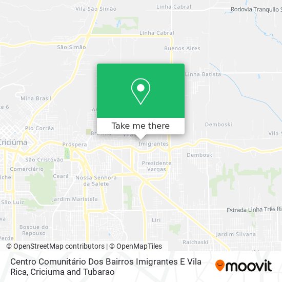 Centro Comunitário Dos Bairros Imigrantes E Vila Rica map