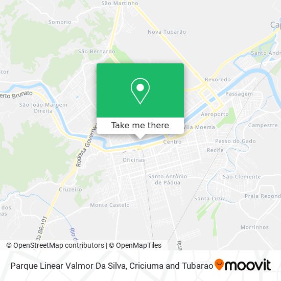 Mapa Parque Linear Valmor Da Silva