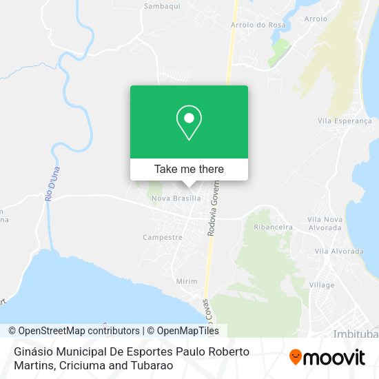 Ginásio Municipal De Esportes Paulo Roberto Martins map