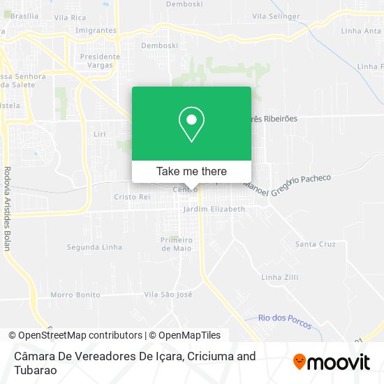 Câmara De Vereadores De Içara map