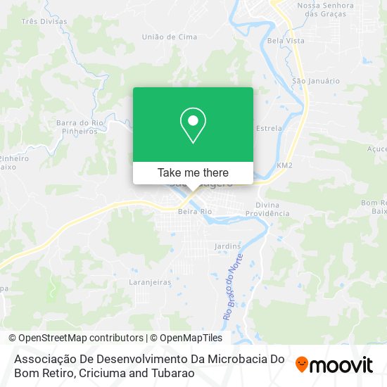Associação De Desenvolvimento Da Microbacia Do Bom Retiro map