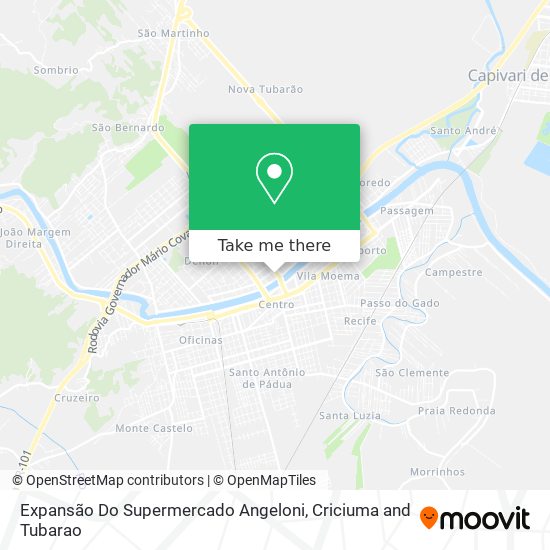 Expansão Do Supermercado Angeloni map