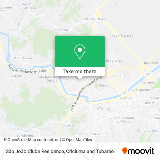 São João Clube Residence map
