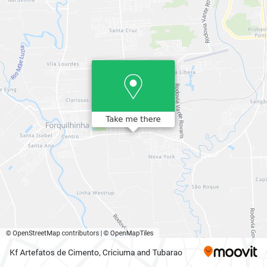 Kf Artefatos de Cimento map