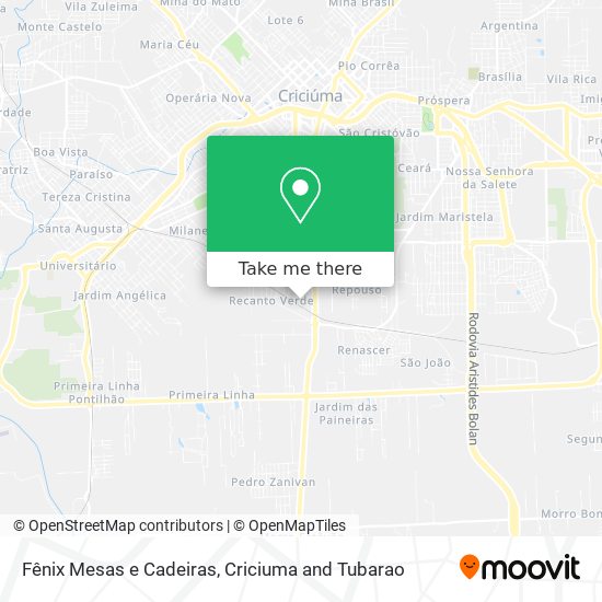 Fênix Mesas e Cadeiras map