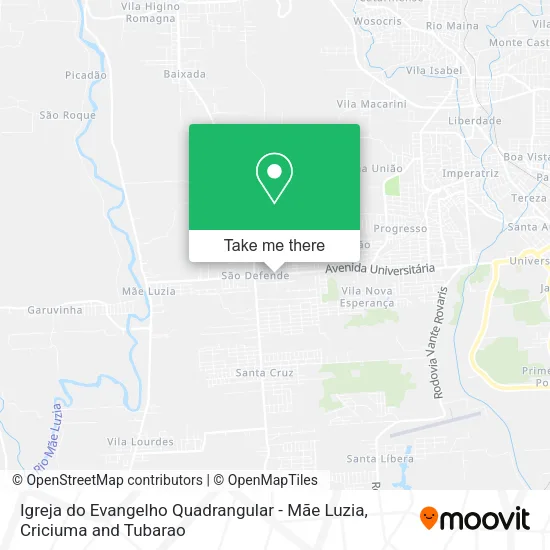 Igreja do Evangelho Quadrangular - Mãe Luzia map