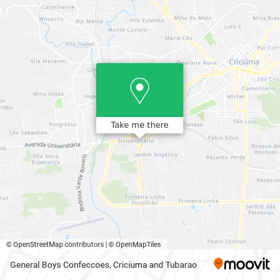 General Boys Confeccoes map