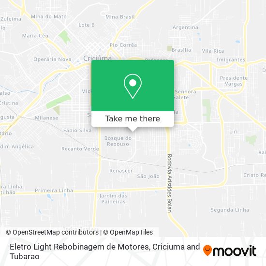 Mapa Eletro Light Rebobinagem de Motores