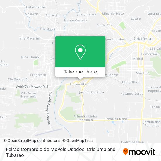 Feirao Comercio de Moveis Usados map