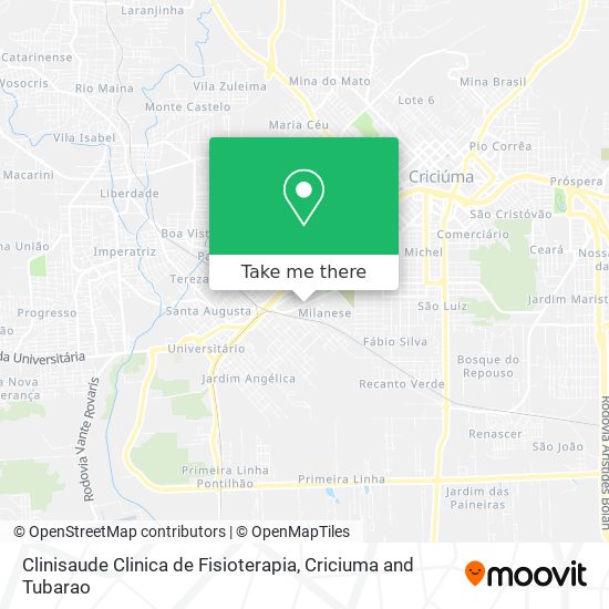 Clinisaude Clinica de Fisioterapia map