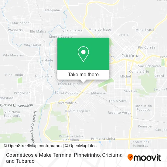 Cosméticos e Make Terminal Pinheirinho map