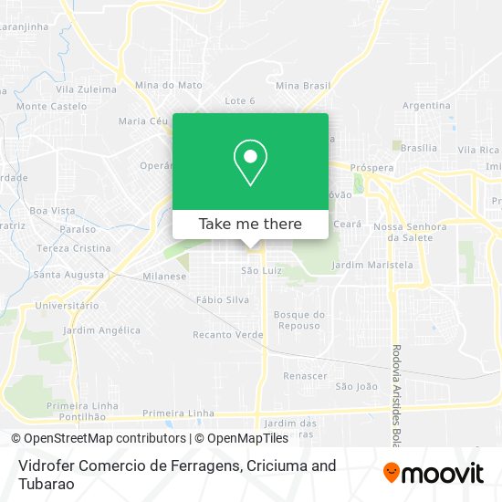 Vidrofer Comercio de Ferragens map