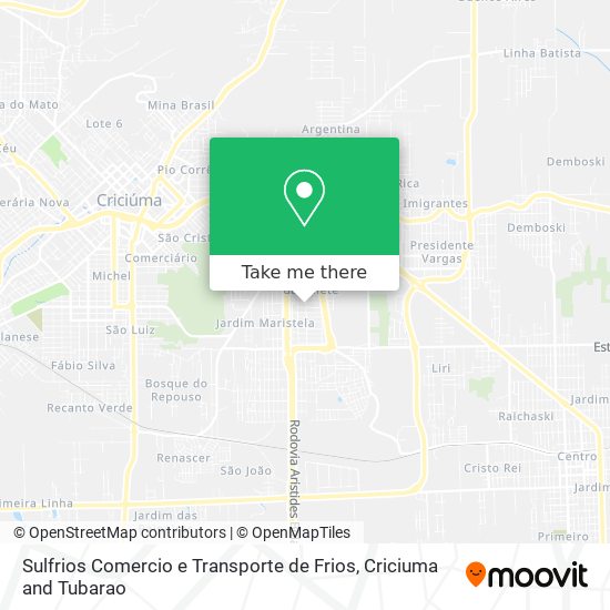 Sulfrios Comercio e Transporte de Frios map