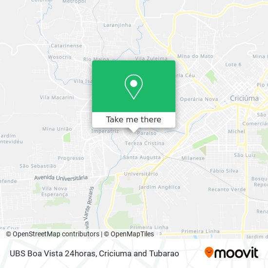 UBS Boa Vista 24horas map