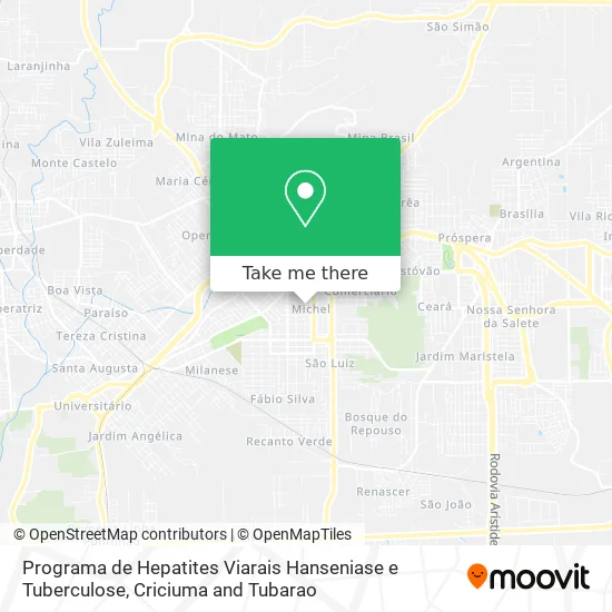 Programa de Hepatites Viarais Hanseniase e Tuberculose map
