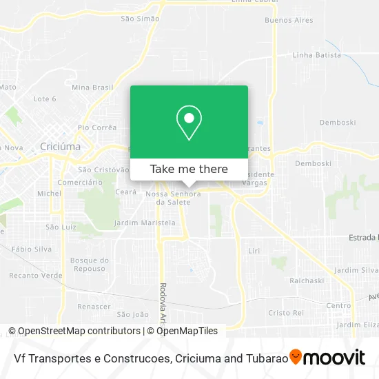 Vf Transportes e Construcoes map