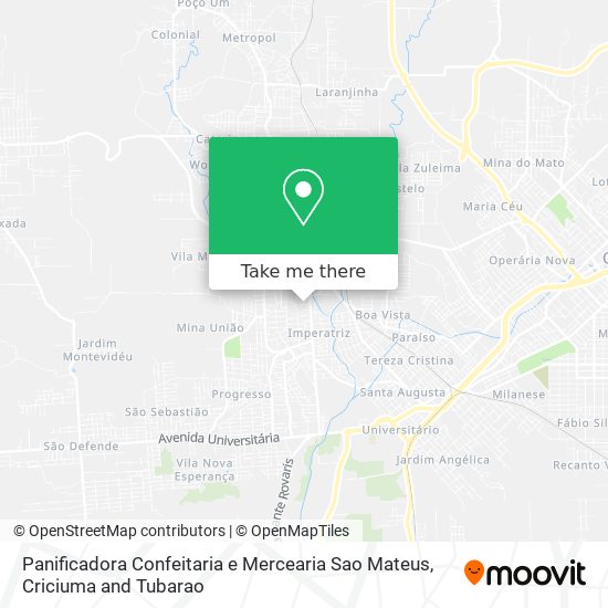 Panificadora Confeitaria e Mercearia Sao Mateus map