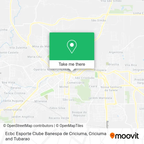 Ecbc Esporte Clube Banespa de Criciuma map