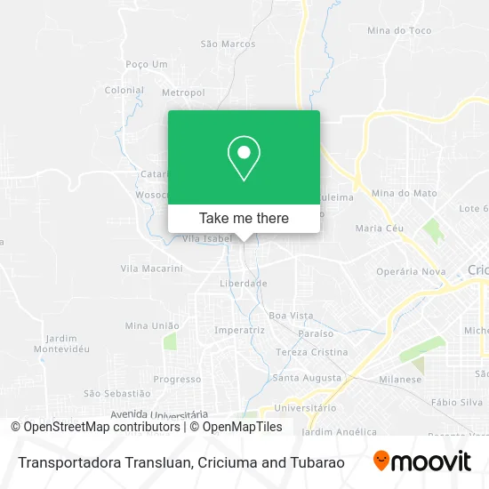 Transportadora Transluan map