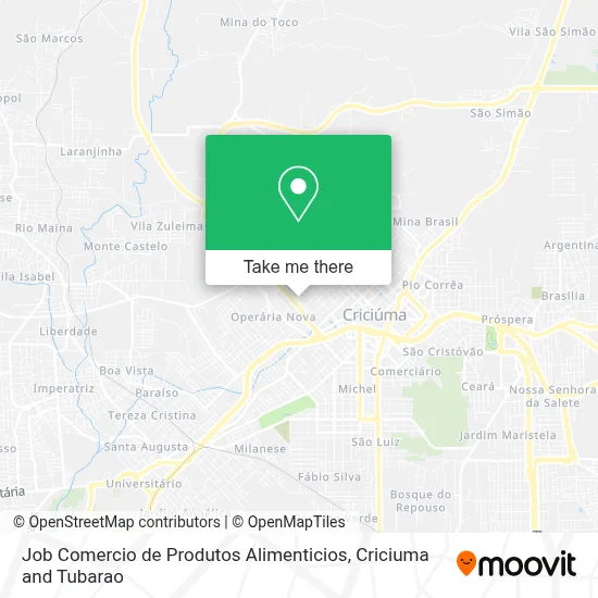 Job Comercio de Produtos Alimenticios map