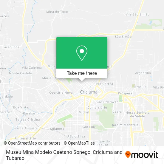 Museu Mina Modelo Caetano Sonego map
