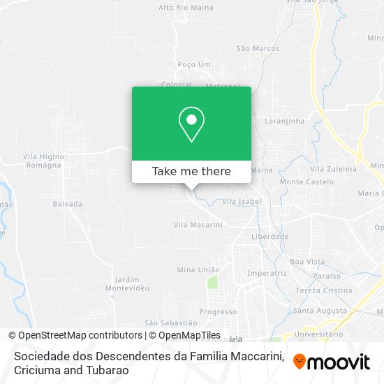 Mapa Sociedade dos Descendentes da Familia Maccarini