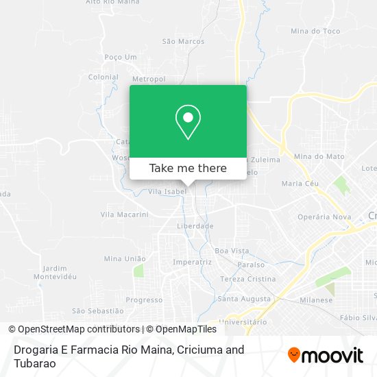 Mapa Drogaria E Farmacia Rio Maina