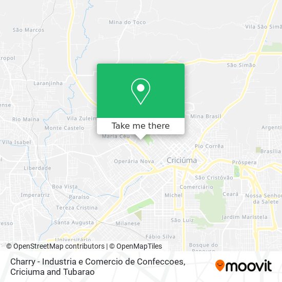 Mapa Charry - Industria e Comercio de Confeccoes