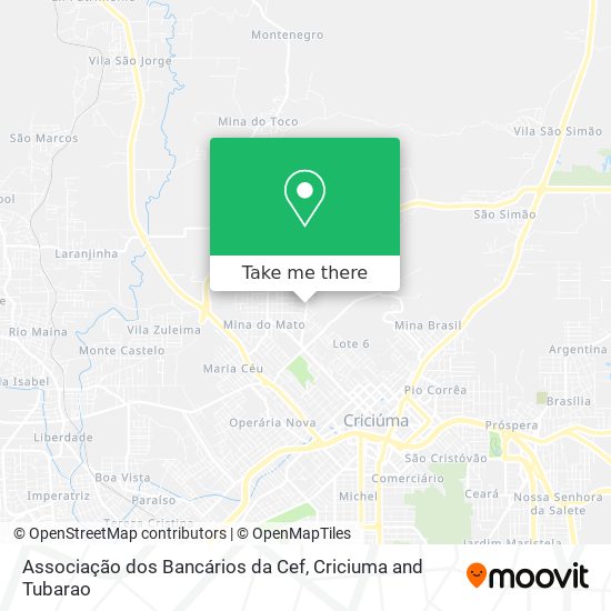 Associação dos Bancários da Cef map