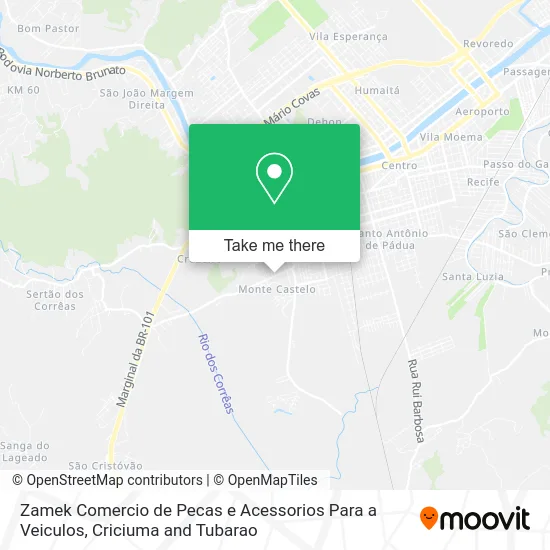 Zamek Comercio de Pecas e Acessorios Para a Veiculos map