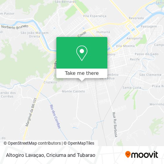 Altogiro Lavaçao map