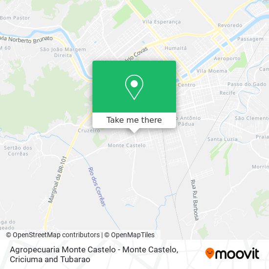 Agropecuaria Monte Castelo - Monte Castelo map