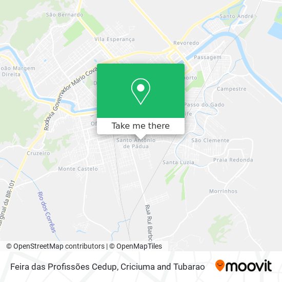 Feira das Profissões Cedup map