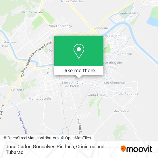 Jose Carlos Goncalves Pinduca map
