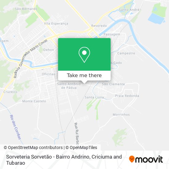 Sorveteria Sorvetão - Bairro Andrino map