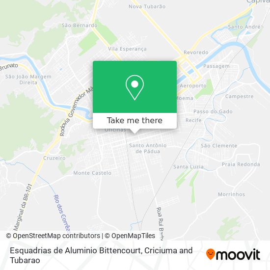 Esquadrias de Aluminio Bittencourt map
