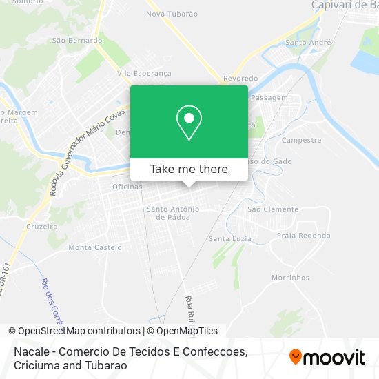Nacale - Comercio De Tecidos E Confeccoes map