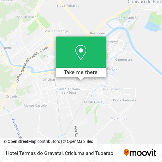 Hotel Termas do Gravatal map